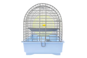 Клітка д/гризунів Фаворит блакитна хром з колесом 30*20*24см Природа