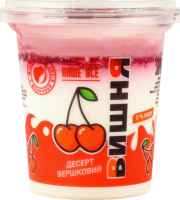 Десерт вершковий з наповнювачем Вишня 6% 300г стакан Milk Visit