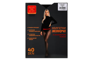 Колготи з зниженною талією чорні 40ден р.4 Day by Day