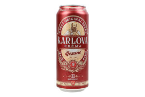 Пиво 0.5л 4.6% полутемное фильтрованное пастеризованное Лагер Karlova Krčma ж/б