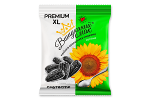 Семечки подсолнечника жареные соленые полосатые Premium Вишуканий смак м/у 130г
