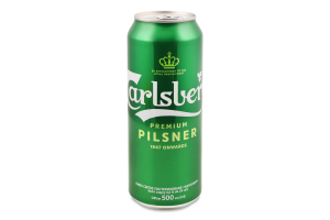 Пиво 500мл 5% світле пастеризоване Premium Pilsner Carlsberg з/б