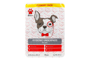 Прокладки для тварин гігієнічні 60х60см Economy Pack Petino 30шт
