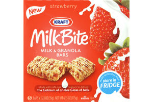 Kraft MilkBite Strawberry Milk & Granola Bars - 5 CT