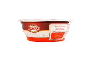 Творог 9% со сметаной и наполнителем Персик President ст 180г
