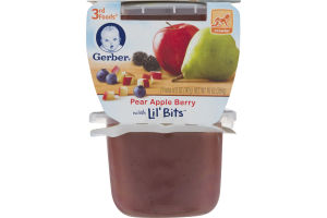 Gerber Pear Apple Berry with Lil' Bits 3rd Foods