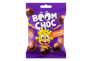 Драже Crunch кульки з какао у молочному шоколаді Boom Choc м/у 50г