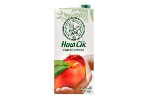 Сок с мякотью Яблоко-персик Наш сік т/п 1.93л