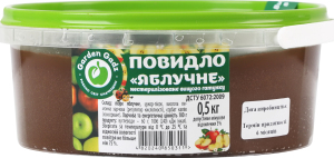 Повидло нестерилізоване Яблучне Garden Gadz в/с п/у 0.5кг