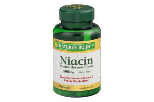 Nature's Bounty Niacin 500mg Capsules - 120 CT