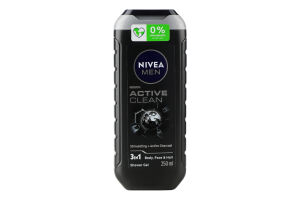 Гель для душа для тела, лица и волос 3в1 Активное очищение Nivea Men 250мл