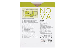 Колготки жіночі Nova Classic 20 бежевий р.4