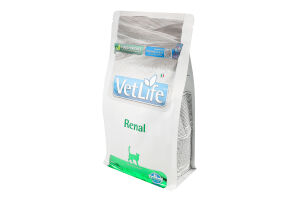 Корм д/котів Vet Life Renal д/підтримки функції нирок сухий 400г Farmina