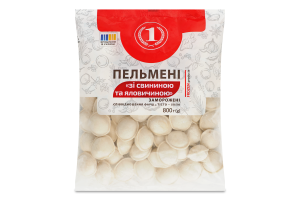 Пельмені зі свининою та яловичиною ТМ "1" м/у 800г