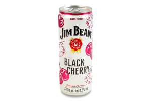Напиток слабоалкогольный 0.33л 4.5% Black Cherry Bourbon Jim Beam ж/б