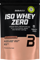 Добавка до раціону харчування порошкова ароматизована зі смаком лате Iso whey zero BioTechUSA 454г