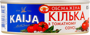 Килька обжаренная в томатном соусе Kaija ж/б 240г