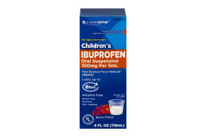 CareOne Children's Ibuprofen Oral Suspension Pain Reliever/Fever Reducer Berry