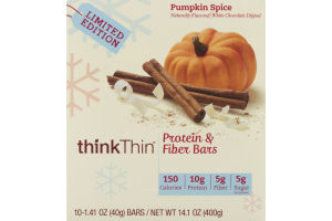 thinkThin Protein & Fiber Bars Pumpkin Spice - 10 CT