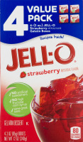 JELL-O Gelatin Dessert Strawberry - 4 PK