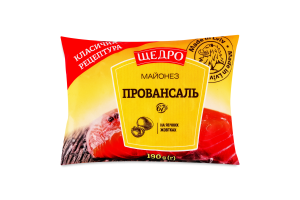 Майонез 67% на яєчних жовтках Провансаль Щедро м/у 190г