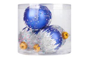 Набір куль новорічних А.С.К.60мм візерунч. малюнок