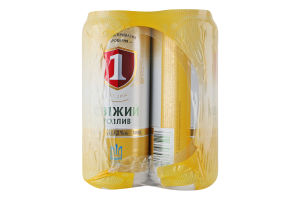 Пиво 4х500мл 4.2% светлое фильтрованное пастеризованное Свежий разлив Перша приватна броварня м/у