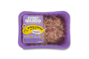 М'ясо стегна курчати-бройлера в йогуртовому маринаді Супер Філео б/ш б/к охол лоток 0.6кг