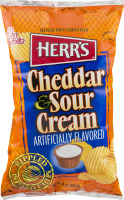 Herr's Cheddar & Sour Cream Rippled Potato Chips