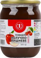 Повидло яблучно-вишневе стерилізоване ТМ "1" в/ґ с/б 635г