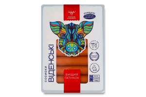 Сосиски Венские Український м'ясокомбінат в/с лоток 0.22кг