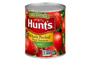 Hunt's 100% Natural Basil Whole Peeled Plum Tomatoes