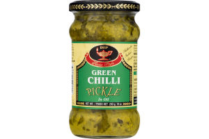 Deep Green Chili Pickle In Oil
