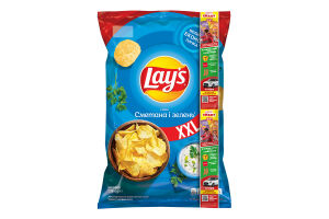 Чипси картопляні Сметана і зелень Lay's м/у 170г