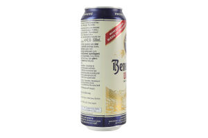 Пиво 0.5л 5.4% світле пшеничне нефільтроване пастеризоване Weissbier Benediktiner з/б