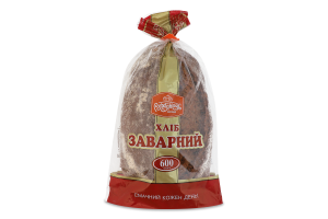 Хліб із суміші житнього та пшеничного борошна подовий Заварний Рум'янець м/у 600г