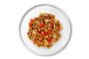 Смажений рис з куркою в соусі теріякі