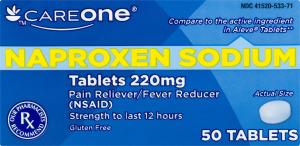 CareOne Naproxen Sodium Pain Reliever/Fever Reducer - 50 CT