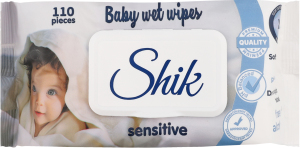Серветки вологі дитячі Sensitive 110шт з клапаном Shik