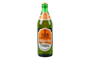 Пиво 0.5л 5.2% светлое фильтрованное открытого брожения Hlibivs`ke Premium Перша Подільська Парова Броварня бут