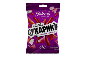 Сухарики житньо-пшеничні Часник Jokers м/у 60г