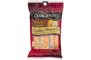 Sargento Natural Blends Cheddar-Mozzarella Cheese Sticks - 12 CT