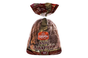 Хлеб половинка в нарезке из смеси ржаной и пшеничной муки подовый Заварной Рум'янець м/у 300г