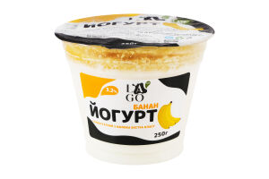 Йогурт 3.2% термостатний Банан Lago ст 250г
