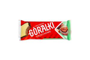 Вафли хрустящие в какао-покрытии с орехово-кремовой начинкой Goralki м/у 45г