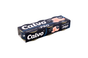 Тунец в собственном соку +Pro Calvo к/у 3х65г