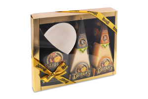 Набір Сир Делікат 24місяці витримки 40% 180г+Сир Гурме 36місяців витримки 40% 180г+Чаша д/бальзамічного оцту Джюгас