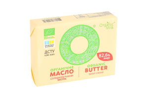 Масло солодковершкове 82.6% органічне Екстра Organic Milk м/у 180г