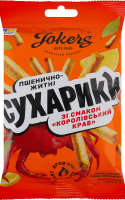 Сухарики пшенично-ржаные Королевский краб Jokers м/у 60г