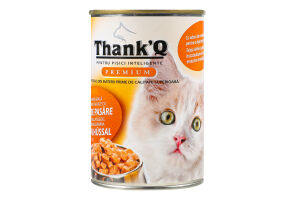 Корм д/котів THANKQ PREMIUM 415г Курка з/б (Румунія)